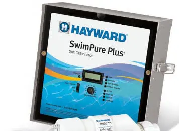 Hayward SwimPure Plus Salt Chlorinator on White Background