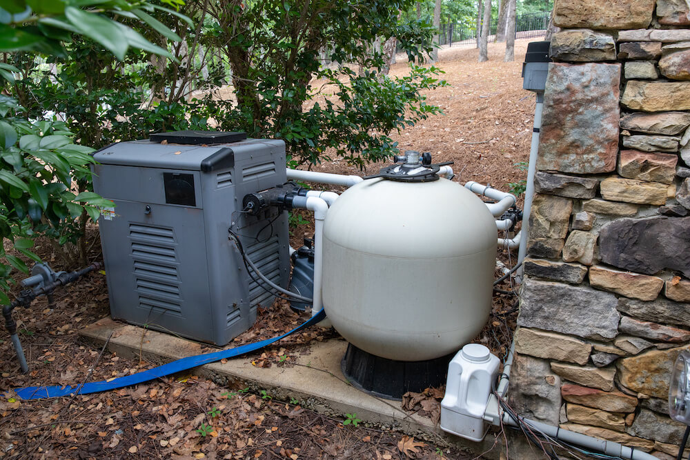 a pool pump that has been maintained during a storm in Florida