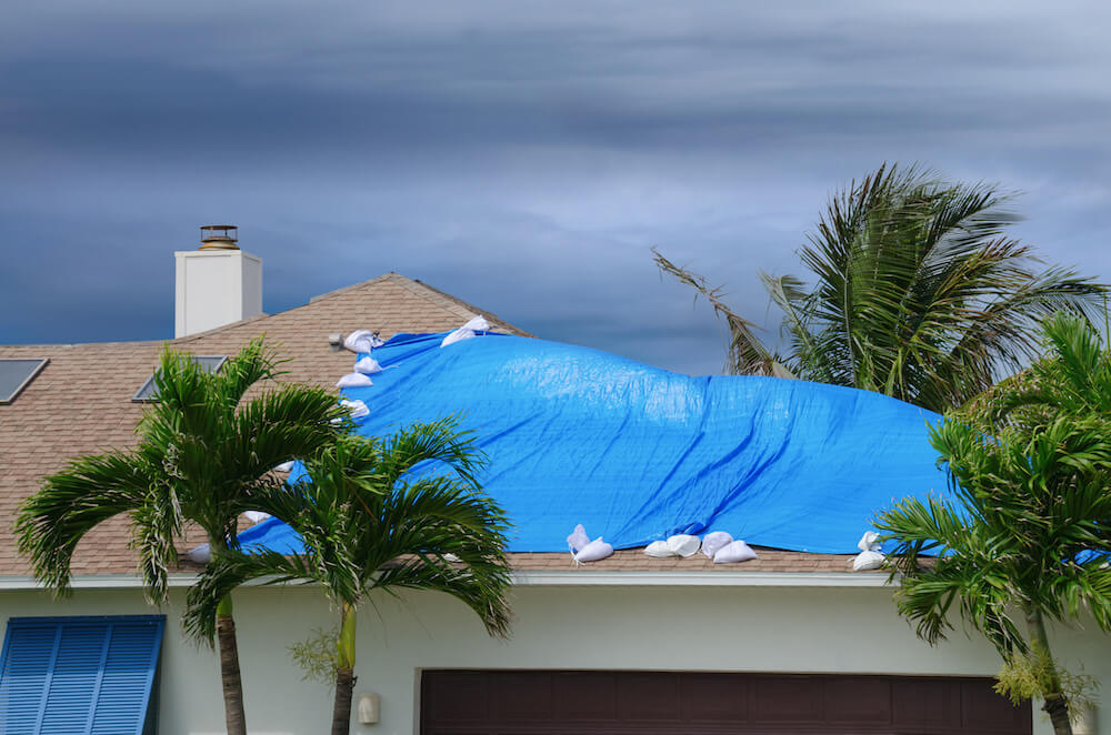 Florida Storm closeup on the house